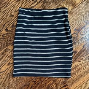 Striped Black and White Women's Mini Skirt